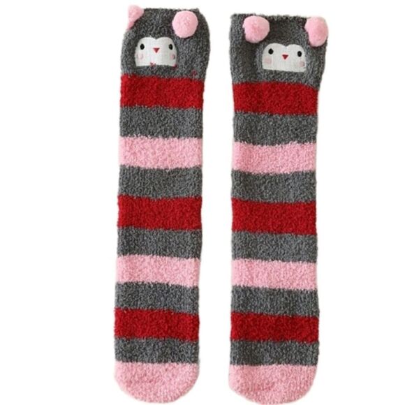 Fuzzy Pom Pom Socks - Picture 3 of 4